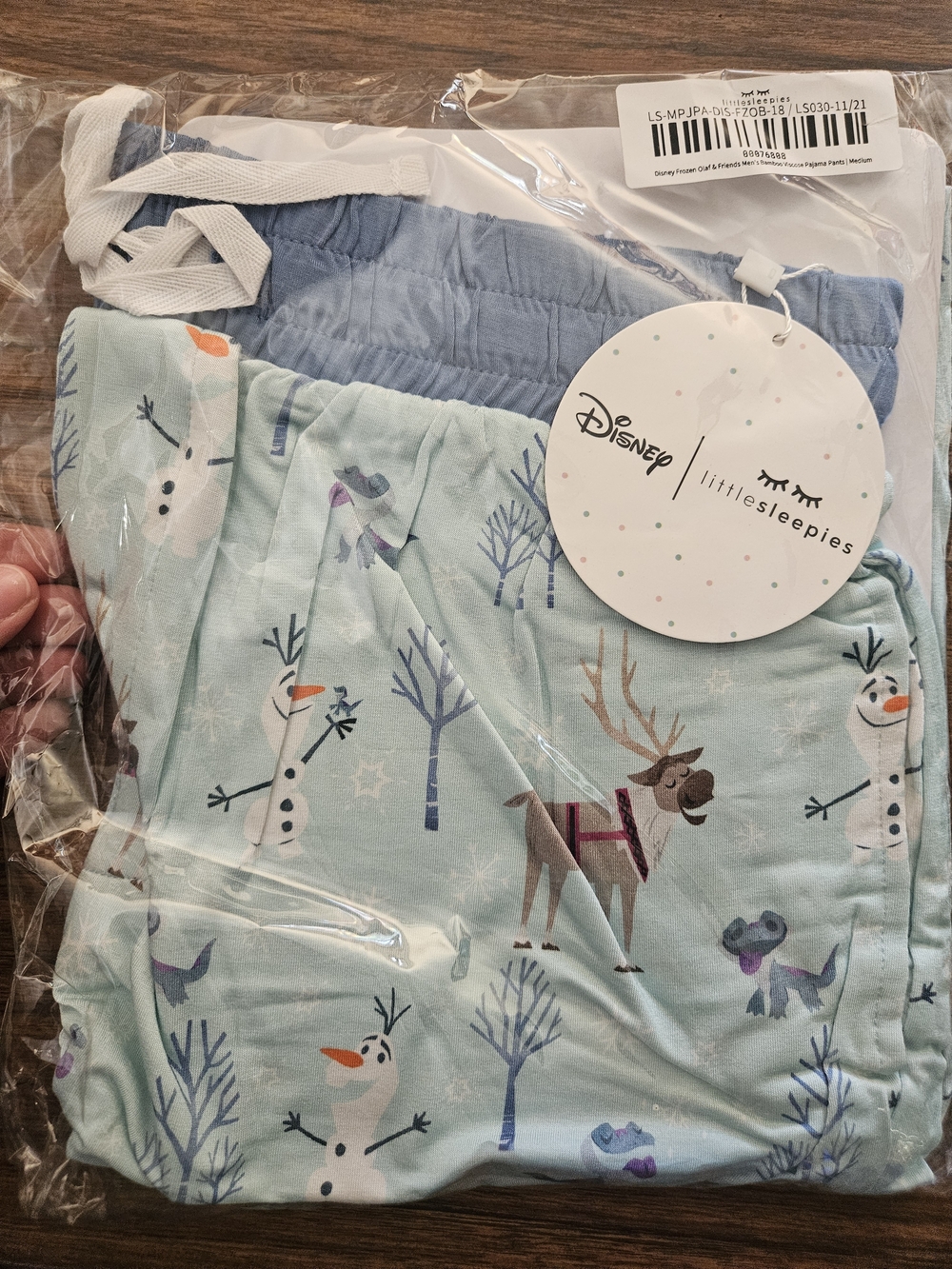 NEW Little Sleepies Frozen Olaf & Sven Pajama Bottoms Medium